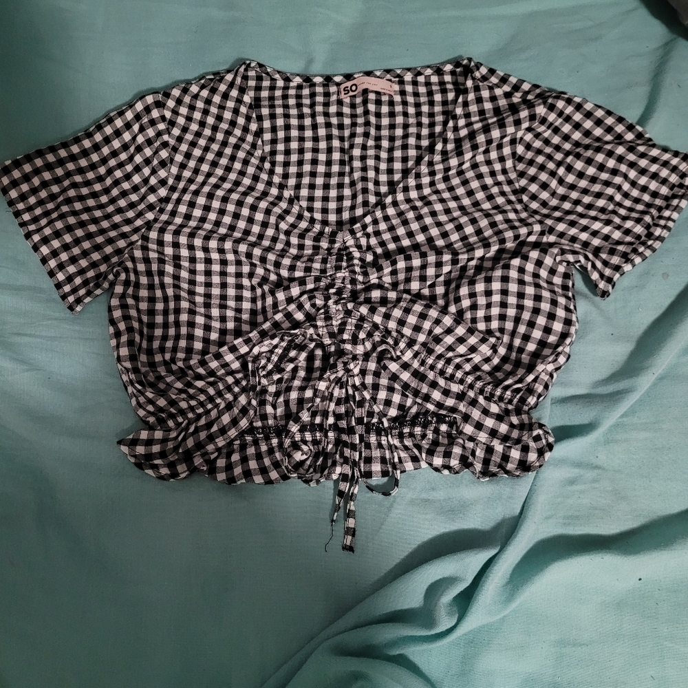 SO checkered blouse